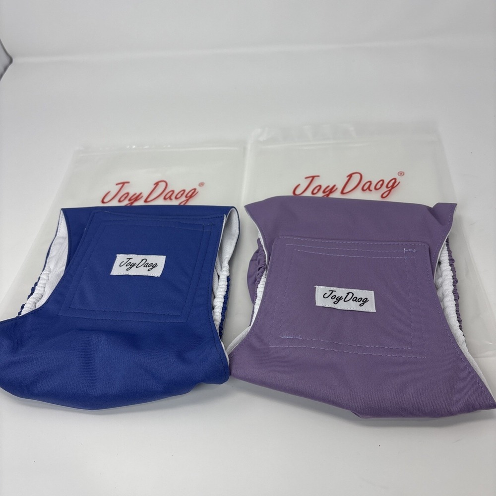 Joy Daog Reusable Puppy Diapers, Nappies Wraps Set Of 2 Size Medium